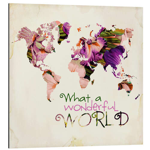 Alubild What A Wonderful World Map