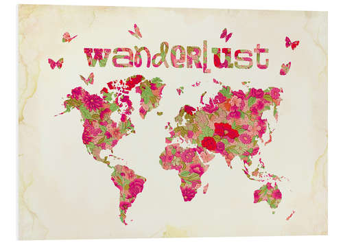 Foam board print Wanderlust Pink