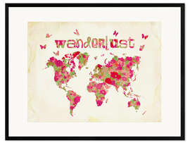 Impresión de arte enmarcada Wanderlust Rosa