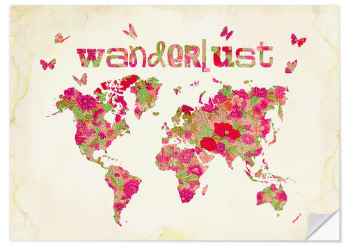 Sticker mural Wanderlust Rose