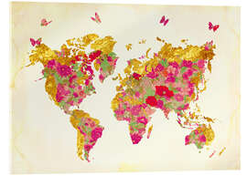 Acrylglas print Summer World Map