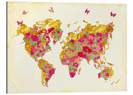 Magnettafel Sommer-Weltkarte