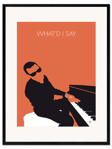 Impresión de arte enmarcada Ray Charles, What'd I say