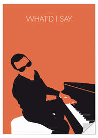 Naklejka na ścianę Ray Charles, What'd I say