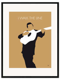 Gerahmter Kunstdruck Johnny Cash - I Walk The Line
