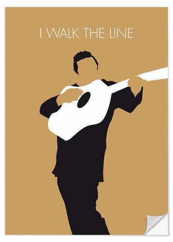 Wall sticker Johnny Cash, I walk the line