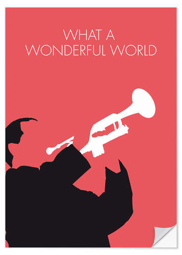 Sticker mural Louis Armstrong, What a wonderful world