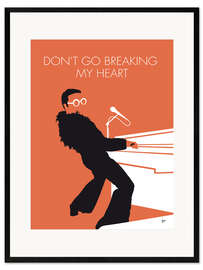 Impressão artística com moldura Elton John - Don't Go Breaking My Heart
