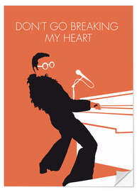 Vinilo para la pared Elton John, Don't go breaking my heart