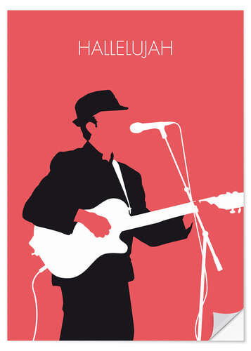 Wall sticker Leonard Cohen - Hallelujah