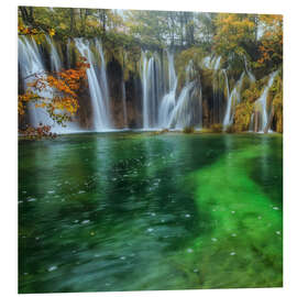 Foam board print Plitvice Waterfalls