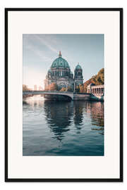 Gerahmter Kunstdruck Berliner Dom im aufgehenden Herbstlicht