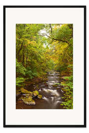 Gerahmter Kunstdruck Bodetal Harz Herbst