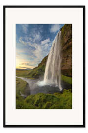 Gerahmter Kunstdruck Seljalandfoss Sommer