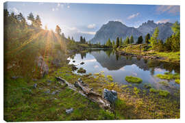 Canvas-taulu Sunset in the Dolomites