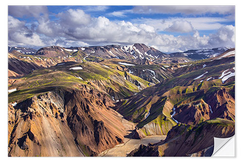 Sticker mural Landmannalaugar