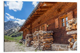 Alubild Mahlknecht Hütte auf der Seiser Alm (Südtirol)