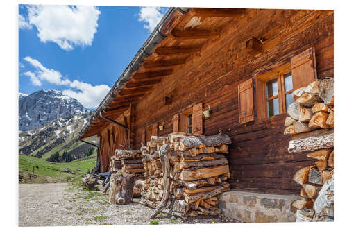 Stampa su PVC Mahlknecht hut on the Seiser Alm (South Tyrol)