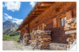 Vinilo para la pared Mahlknecht hut on the Seiser Alm (South Tyrol)