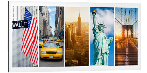 Aluminiumtavla New York City Panorama Photo Collage