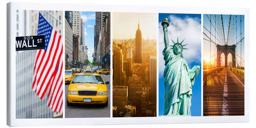 Tableau sur toile New York City Panorama Photo Collage