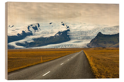 Wood print Vatnajökull Ahead