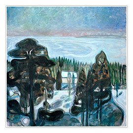 Veggbilde  Hvit natt - Edvard Munch