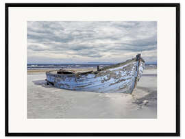Gerahmter Kunstdruck Verloren im Ostseesand
