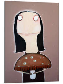 Aluminium print Mushroom Girl Marei Pudellko