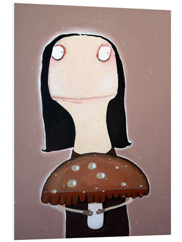 Foam board print Mushroom Girl Marei Pudellko