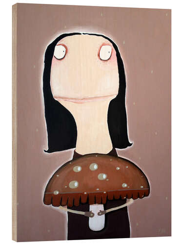 Cuadro de madera Mushroom Girl Marei Pudellko