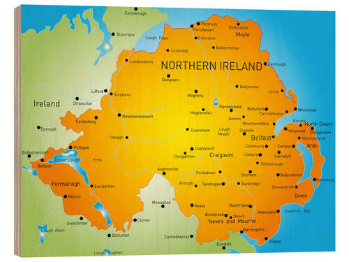 Trätavla Northern Ireland - Map