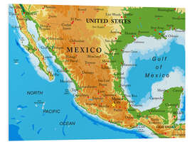 Foam board print Mexico - Map