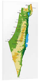 Foam board print Map of Israel