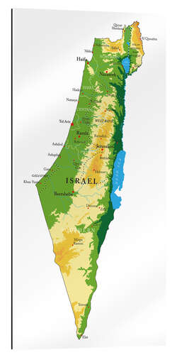 Galleritryk Kort over Israel