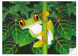 Wall sticker Hold on tight little frog! - Kidz Collection