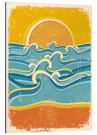 Magnettafel Meereswellen und gelber Sandstrand