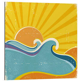 Magnettafel Meereswellen an einem heißen Sommertag