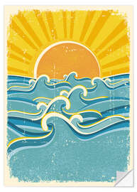 Sticker mural  Lever du soleil sur la mer