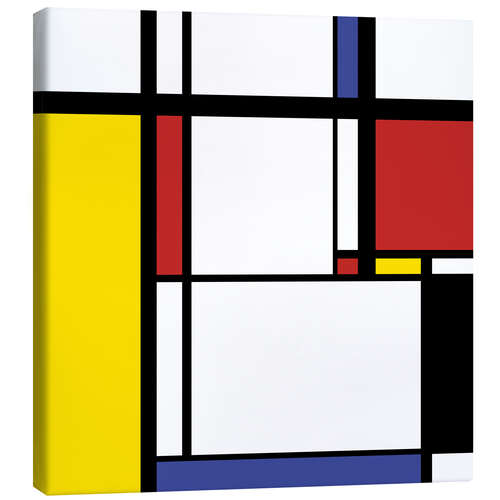 Canvas print Mondrian style square illustration