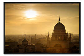 Gerahmter Kunstdruck Potsdamer Skyline