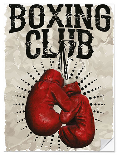 Selvklebende plakat Boxing Club