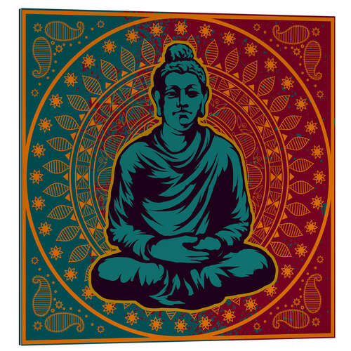 Gallery print Buddha on a Mandala