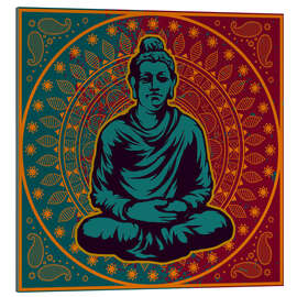 Gallery print Buddha on a Mandala