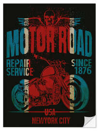 Sticker mural Motor road