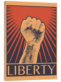 Wood print Liberty