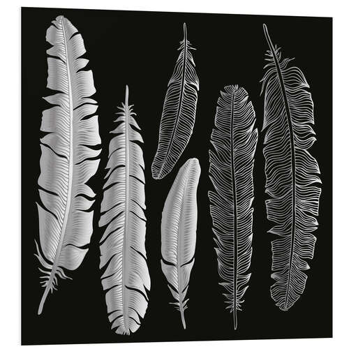 Obraz na PCV Feathers in silver