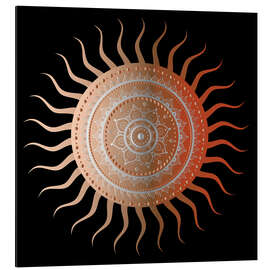 Alubild Mandala als Sonne