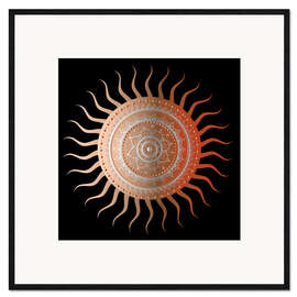 Framed art print Mandala as sun