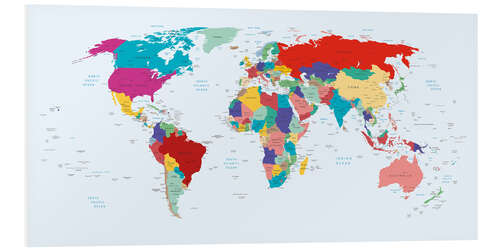 Foam board print World Map, 2003